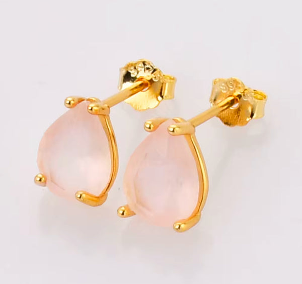 ÉSS Freya Natural Gemstone Stud - Blush