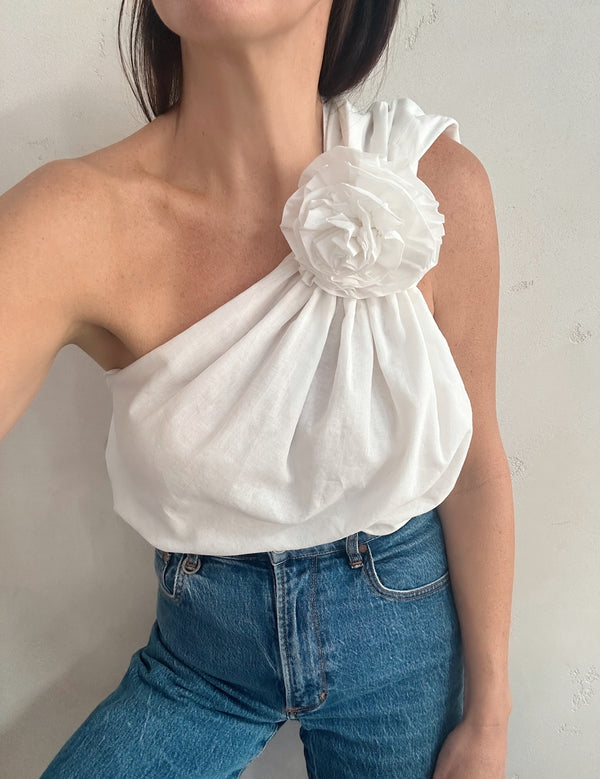 ÉSS Jaynee Rose Top  - White