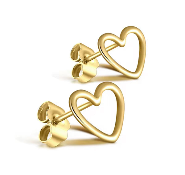 ÉSS Love Heart Outline Stud