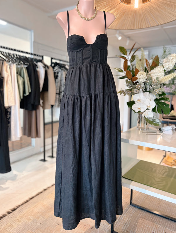 ÉSS Alice Bustier Maxi Dress - Black