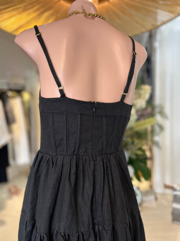 ÉSS Alice Bustier Maxi Dress - Black