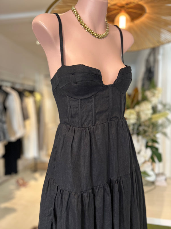 ÉSS Alice Bustier Maxi Dress - Black