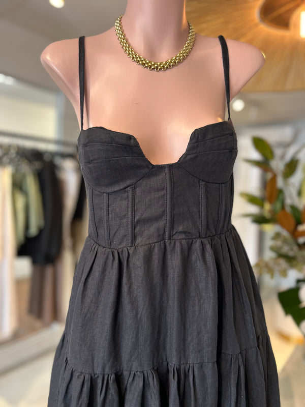 ÉSS Alice Bustier Maxi Dress - Black