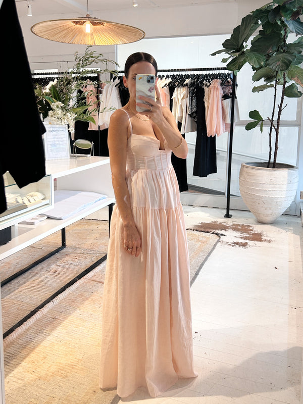 ÉSS Alice Bustier Maxi Dress - Blush