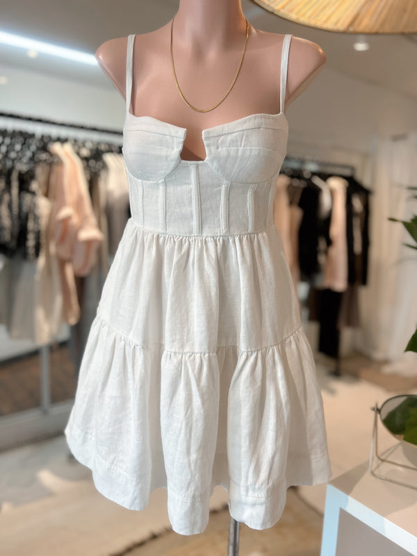 ÉSS Alice Bustier Mini Dress - White