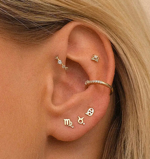 ÉSS Zodiac Sign Stud Earring Set - Virgo