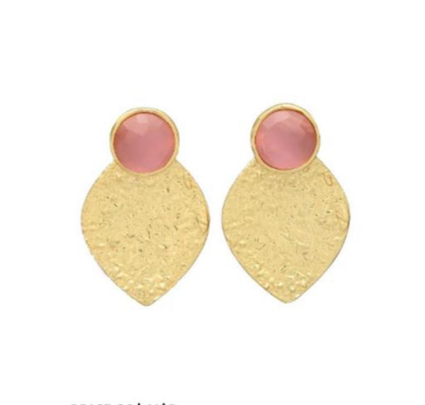 ÉSS Maria Leaf Earring - Gold & Peach