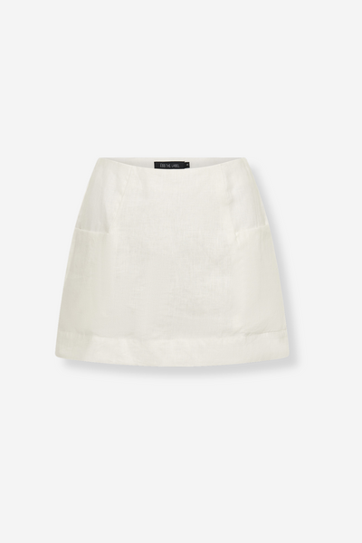 ÉSS Bowie Linen Mini Skirt - White – Splice Boutique