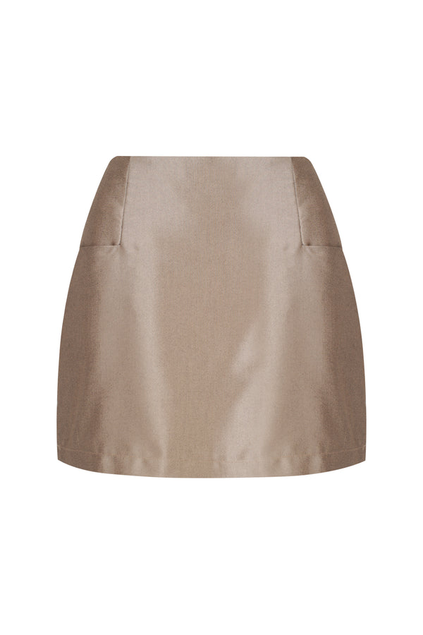 ÉSS Bowie Linen Mini Skirt - Metallic